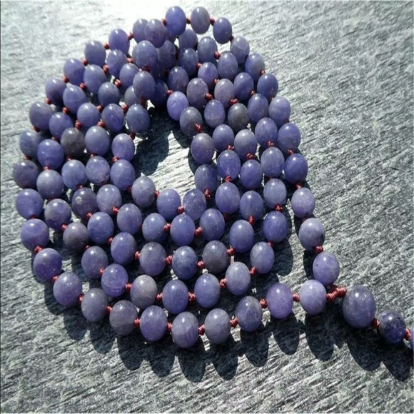 Genuine Tanzanite 8 mm and 6 mm mala necklace/bracelet - Picture 4 of 4